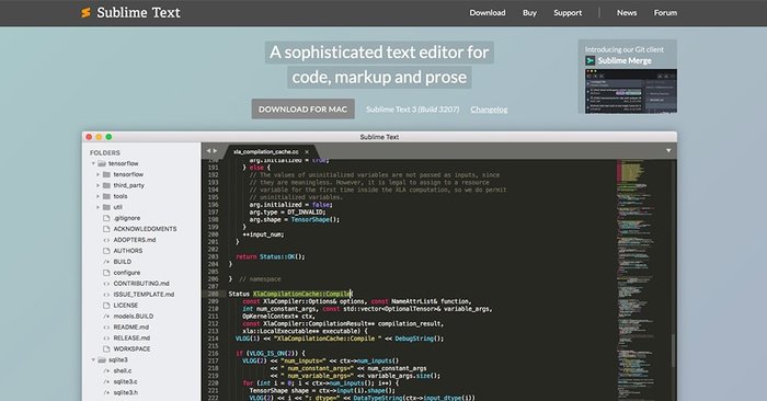 サイト画面：Sublime Text